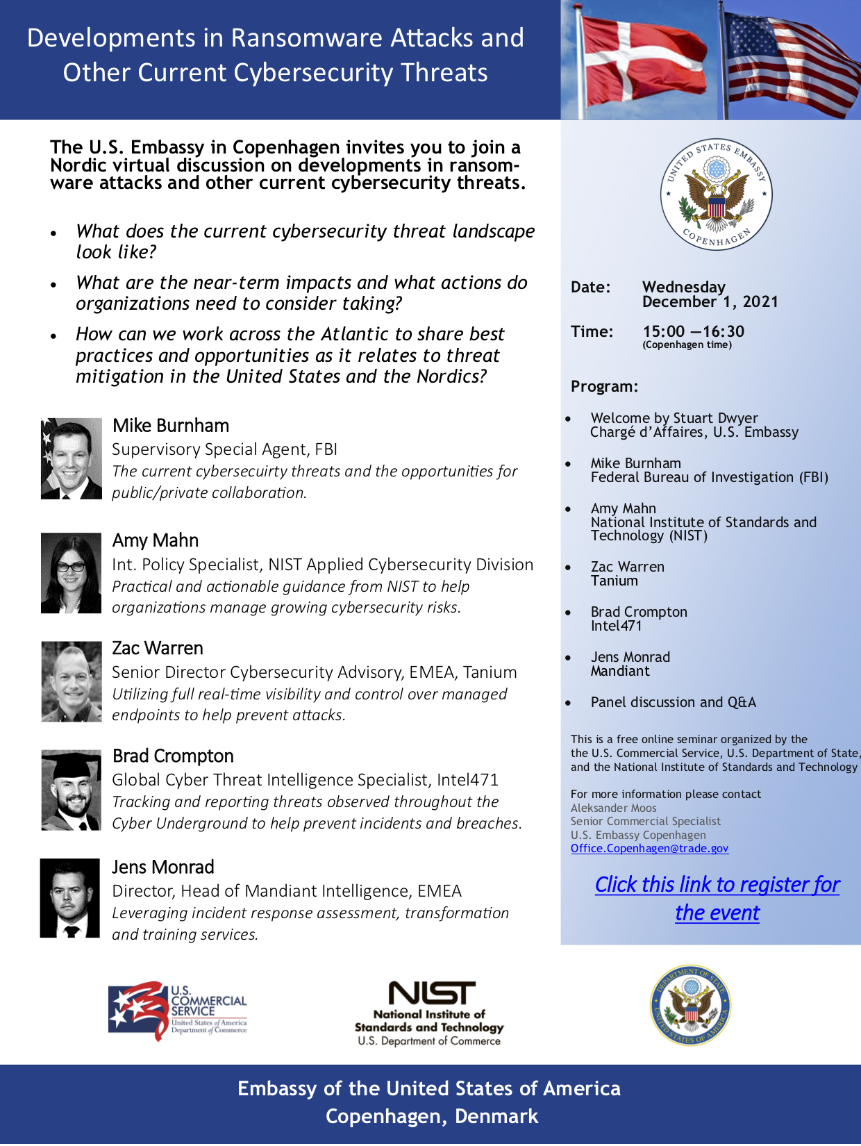 U.S. Embassy invites: Cyber Security Online Seminar – American Chamber ...